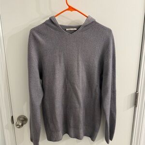 Men’s Grey Cashmere Hoodie - Large